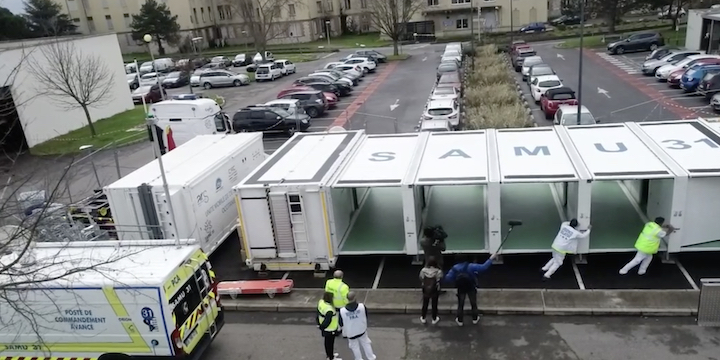 Toulouse University Hospital launches a foldable mobile hospital